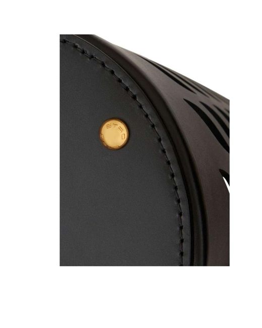 Etro Black Coffa Cut-Out Bucket Bag
