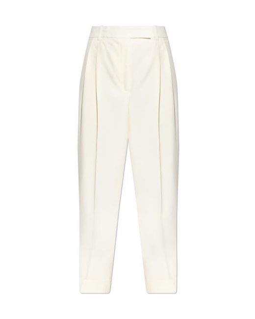 Rohe White Pleated Cuffed Pants
