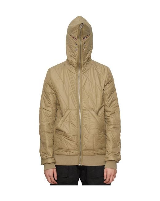 Rick Owens Natural Gimp Quilted Jacket for men