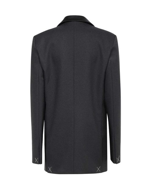 Off-White c/o Virgil Abloh Blue Single-Breasted Long-Sleeved Blazer