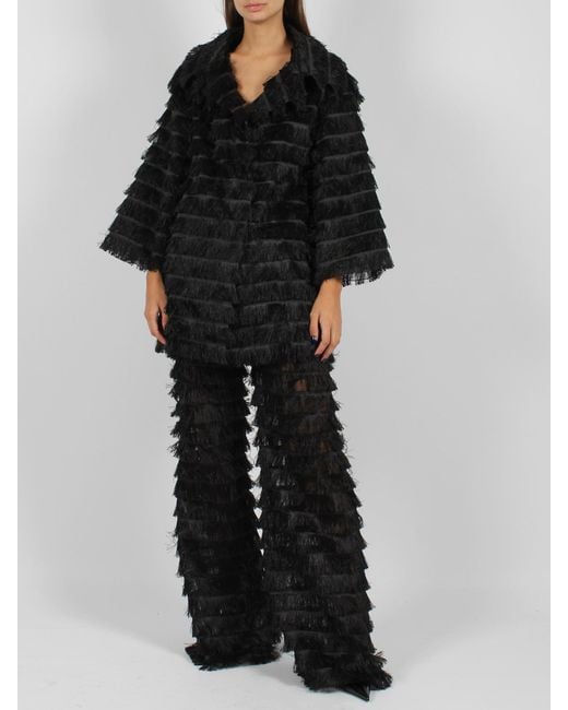 Alberta Ferretti Black Long-Sleeved Casual Jacket