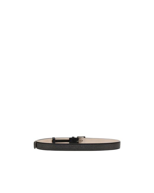 Brunello Cucinelli White Embellished Buckled Belt