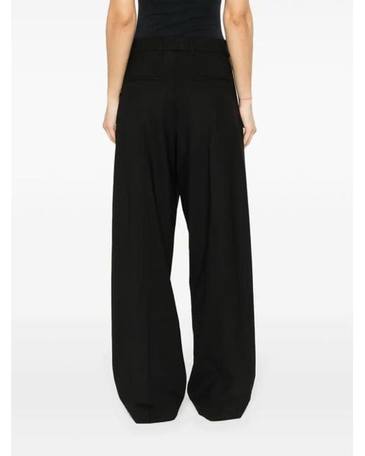 GIUSEPPE DI MORABITO Black Wide Leg Pants