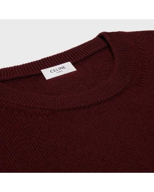 Céline Red Crew Neck Sweater for men