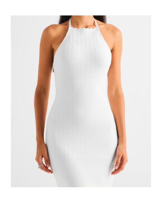 Jacquemus White Halter Neck Backless Dress