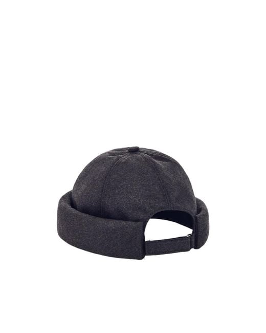 Giorgio Armani Blue Cuffed Docker Hat for men
