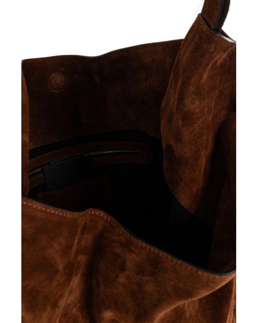 Moschino Brown Suede Handbag