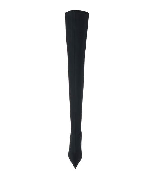 Balenciaga Black Simple Over-The-Knee Boots