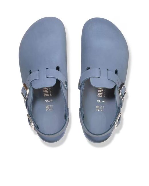 Birkenstock Blue Buckle Strap Mules