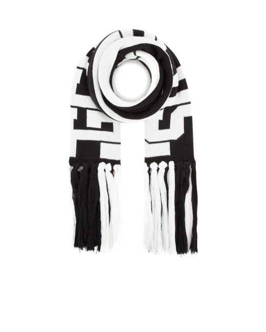Gcds White Logo Scarf for men