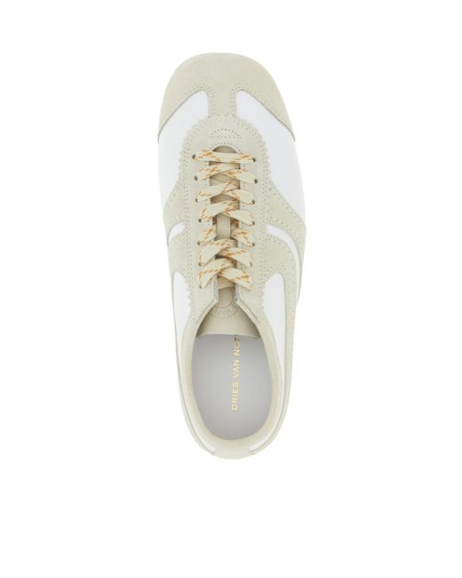 Dries Van Noten White Lace-Up Sneakers for men