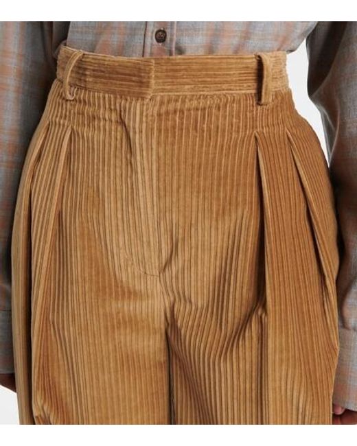 Altuzarra Brown Pip Cotton Corduroy Wide-Leg Pants