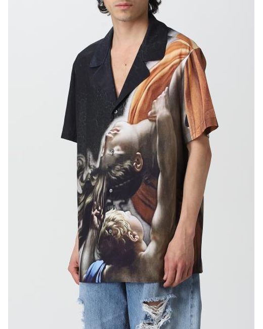 Balmain Black Trompe-L'Œil-Print Shirt for men