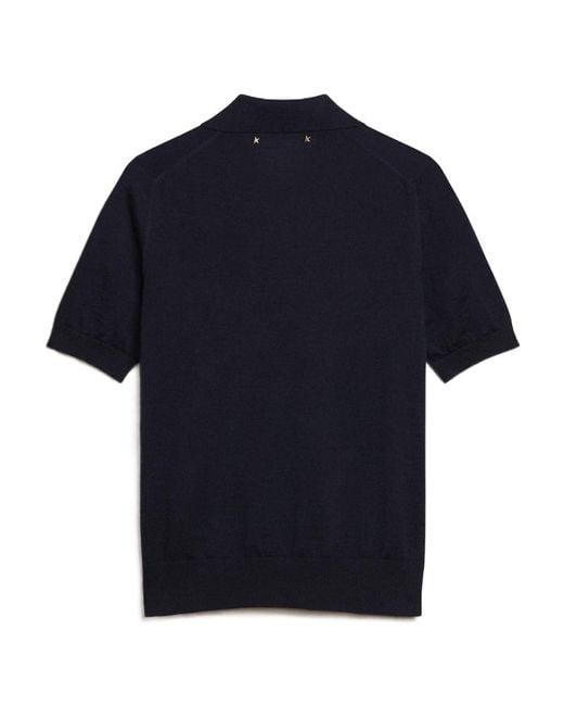 Golden Goose Deluxe Brand Black Polo Knit Short Sleeves