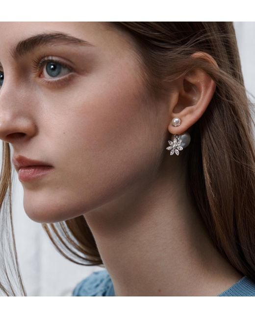 Dior White Tribales Earrings