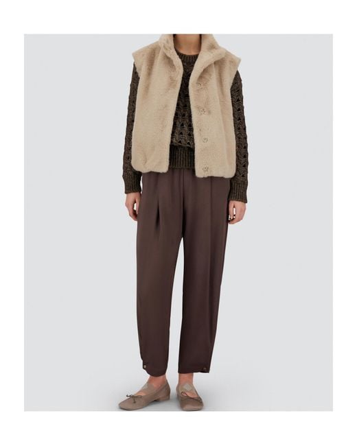 Herno Natural Faux-Fur Sleeveless Vest