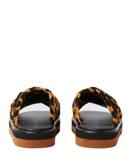 Stella McCartney Brown Sneak-Elyse Leopard Twisted Sandals