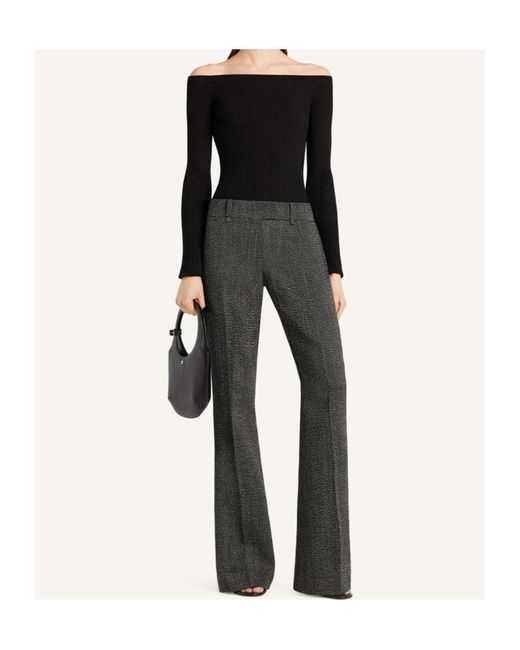 Courreges Black Courrèges Off-Shoulder Ribbed Top