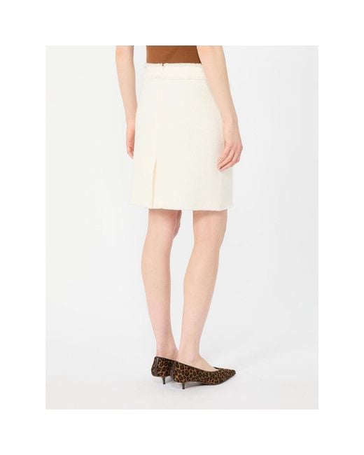 Max Mara Natural Back-Slit Skirt