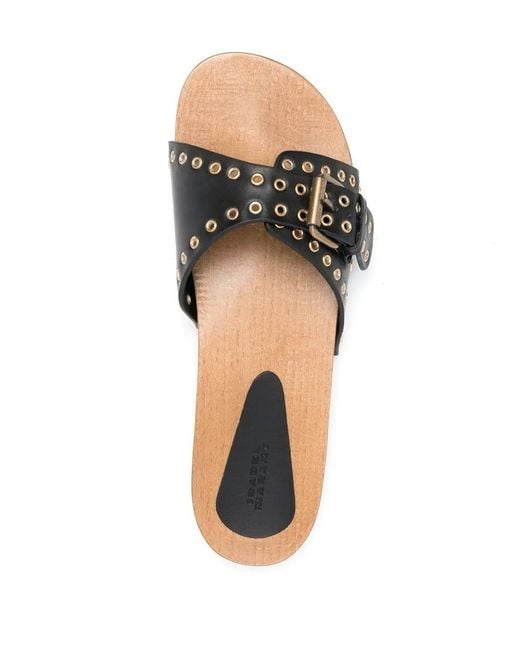Isabel Marant Multicolor Jaso Buckled Clogs
