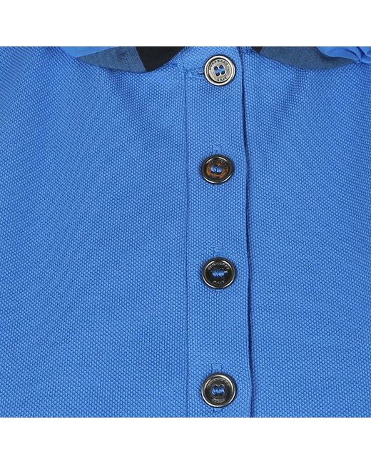 Burberry Blue Button Polo Shirt