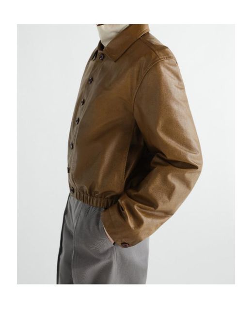 Lemaire Brown Soft Leather Blouson