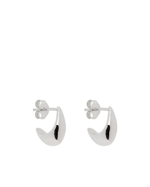 Lemaire White Polishing Effect Pendant Earrings
