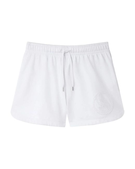 Stella McCartney White S-Wave Jersey Drawstring Shorts