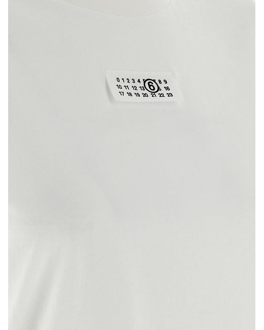 MM6 by Maison Margiela White Short-Sleeve Crewneck T-Shirt