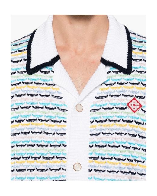 Casablanca Blue Striped Cardigan for men