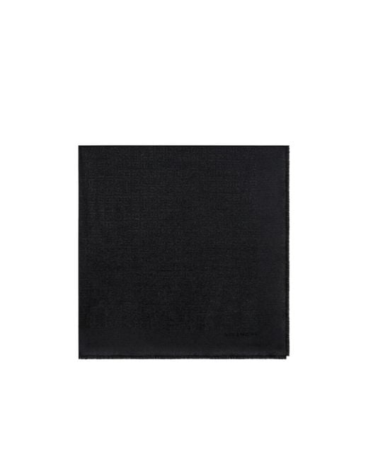 Givenchy Black Monogram Frayed Edge Scarf