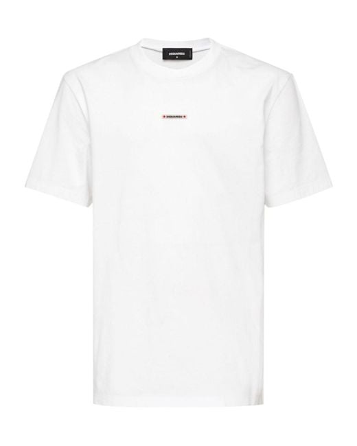 DSquared² White Gummy Logo Regular Fit T-Shirt for men