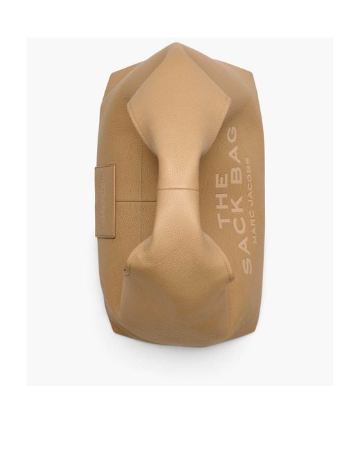 Marc Jacobs Natural The Sack Logo Detailed Shoulder Bag