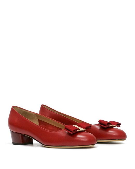 Ferragamo Red Bow High Heels