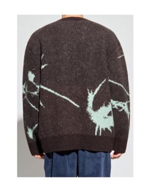 Dries Van Noten Gray Long Sleeve Sweater for men