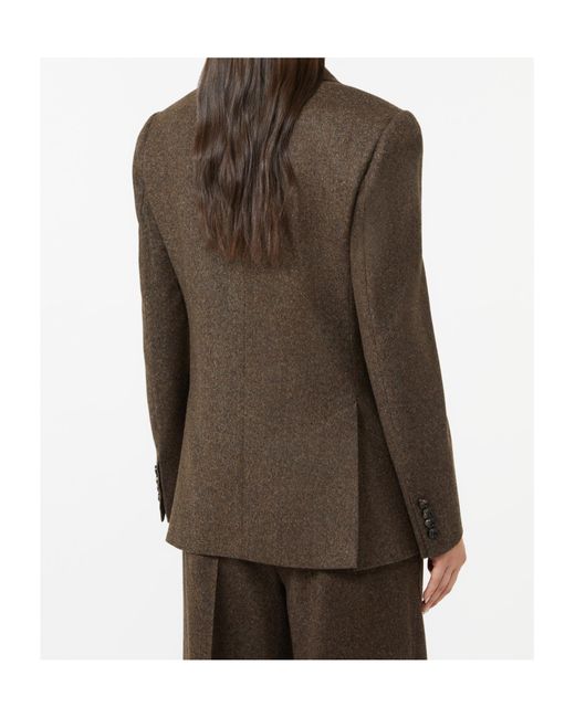 Max Mara Brown Collared Button-Up Jacket