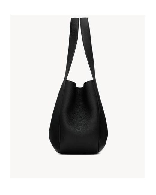 Saint Laurent Black Le 5 À 7 Bea Logo Plaque Tote Bag