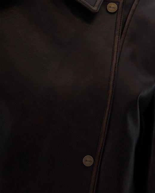 Liu Jo Black Button Detailed Long-Sleeved Jacket