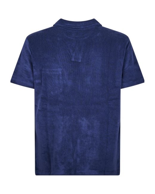 Polo Ralph Lauren Blue Terry Pocket Polo Shirt for men