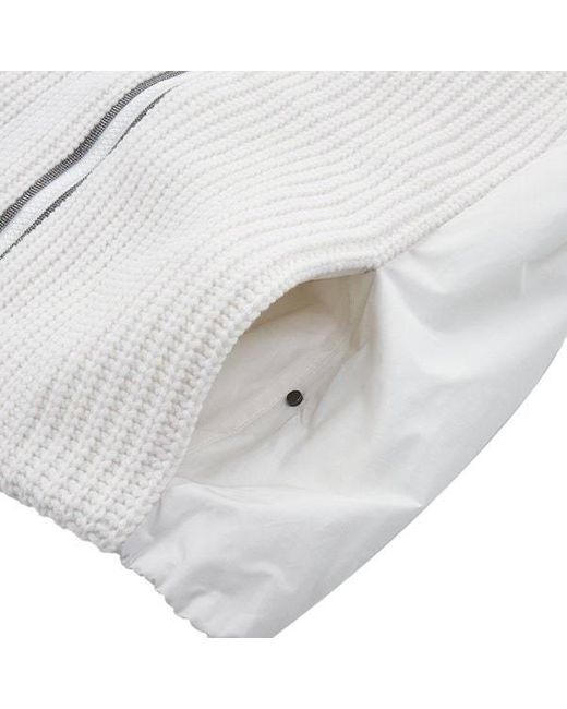 Brunello Cucinelli White Sleevless Double-Sided Vest
