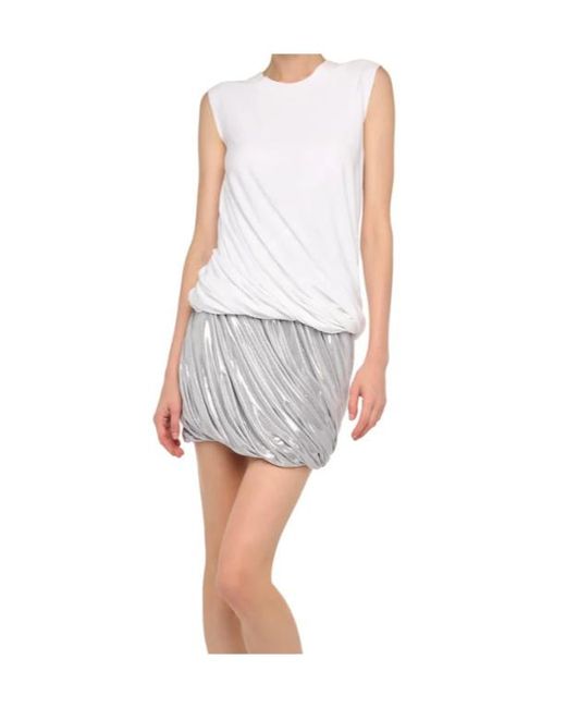Norma Kamali White Sleeveless Twist Top