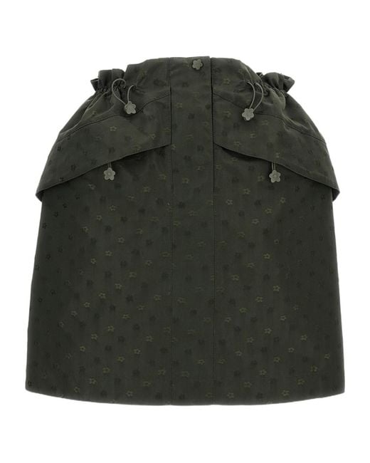 CECILIE BAHNSEN Green Delina Floral-Jacquard Mini Skirt