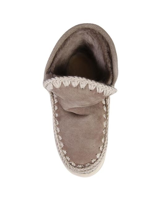 Mou Natural Eskimo Bold Logo Ankle Boots