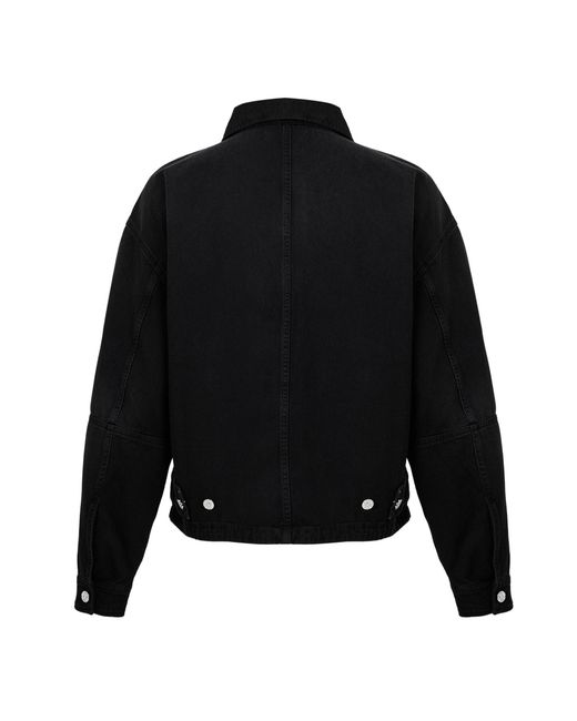 Amiri Black Cropped Collared Jacket for men