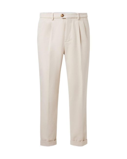 Brunello Cucinelli Natural Cotton Chinos for men