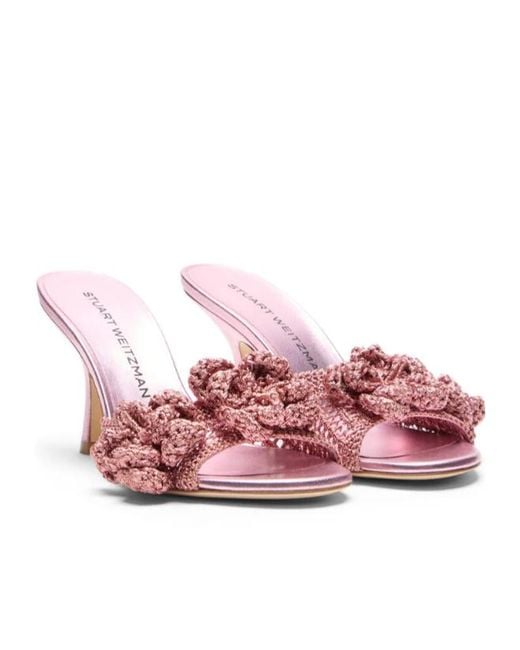 Stuart Weitzman Pink Lotus Slide 85
