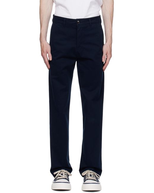 AMI Blue Alexandre Mattiussi Straight-Leg Trousers for men