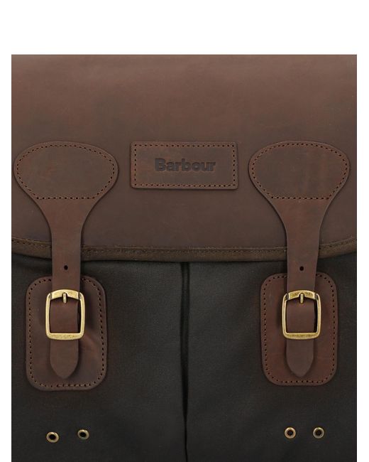 Barbour Brown Tarras Waxed Messenger Bag for men
