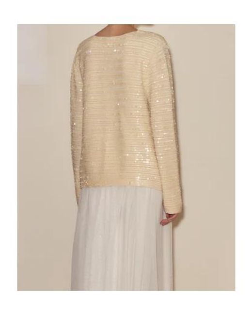Bode Natural Sequin Spotlight Swing Cardigan