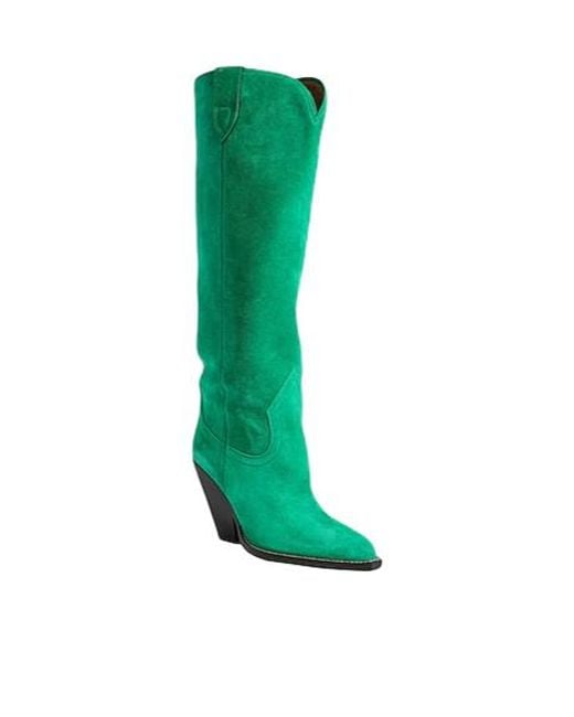 Isabel Marant Green Minimalist Pointedtoe Ankle Boots